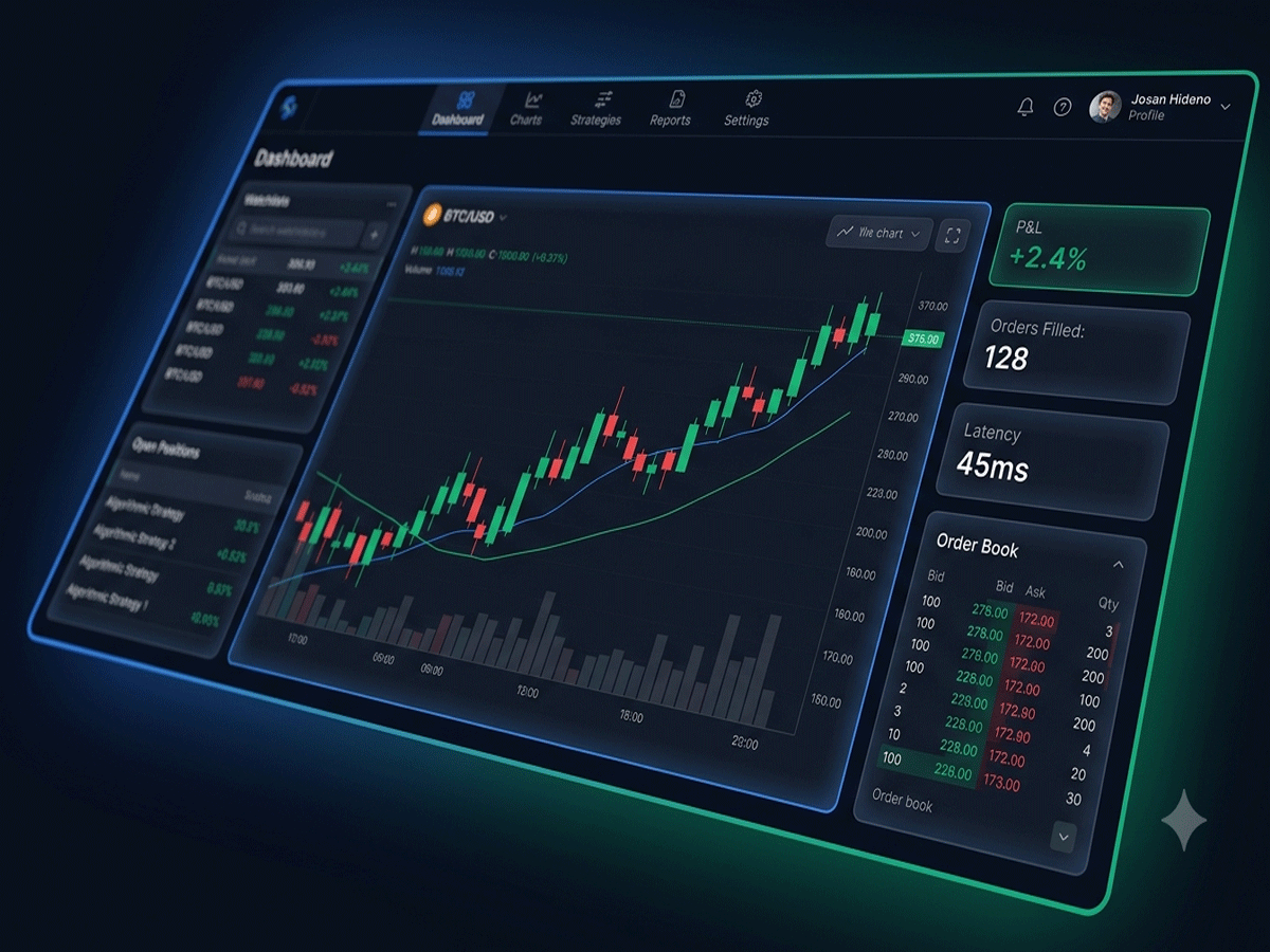 tradermajeed.tech live trading dashboard preview